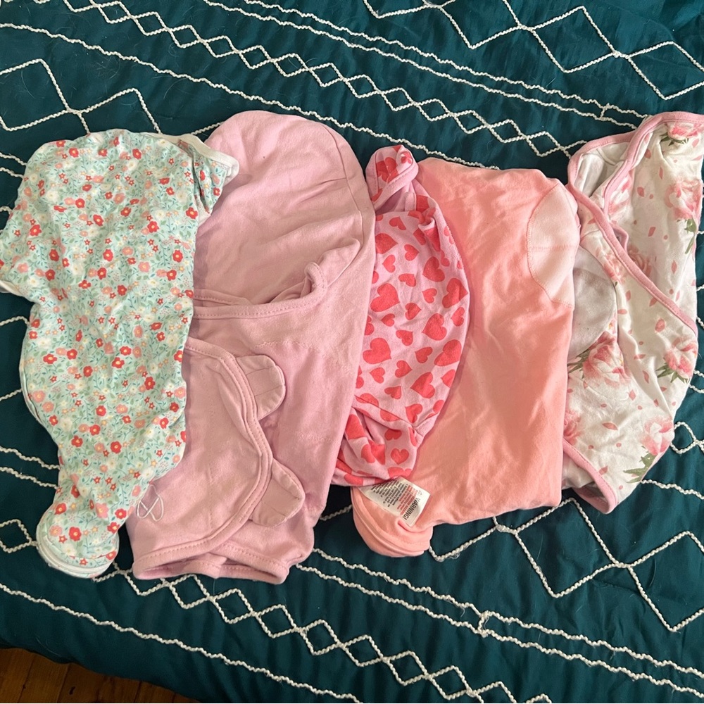 Pack of 6 Baby Girl Swaddling Velcro Sleep Sack